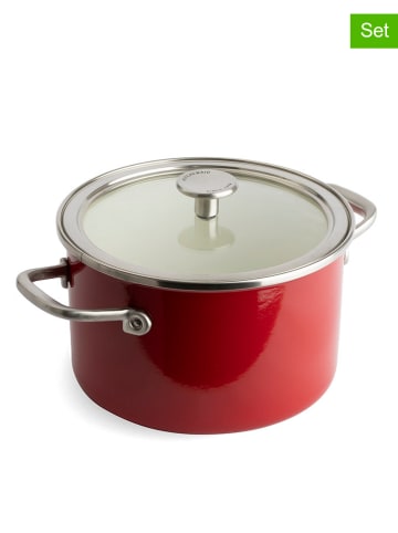2tlg. Set: Topf "Core Enamel" in Rot - Ø 20 cm