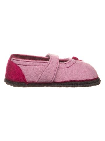 Wollfilz-Hausschuhe "Becky" in Rosa