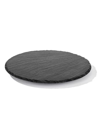 Servierplatte in Schwarz - (H)2,5 x Ø 32 cm