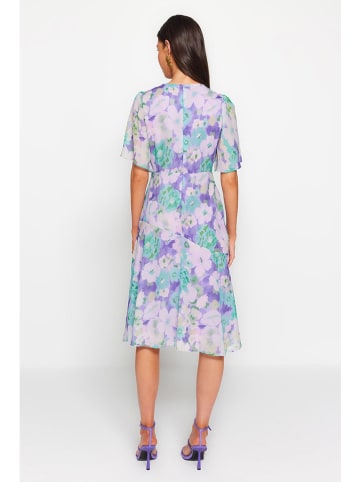 Jurk lila/turquoise