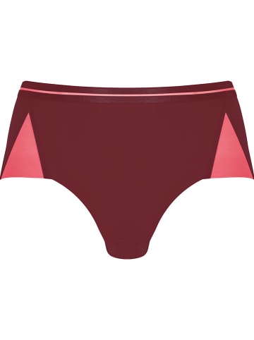 Pełne figi high waist w kolorze bordowym