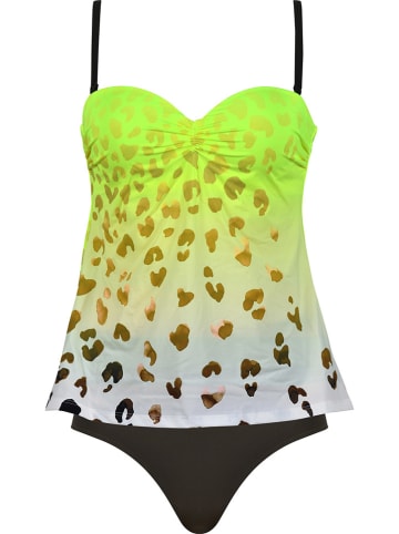 Tankini in Neongelb/ Schwarz