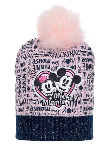 Mütze "Minnie" in Dunkelblau/ Rosa