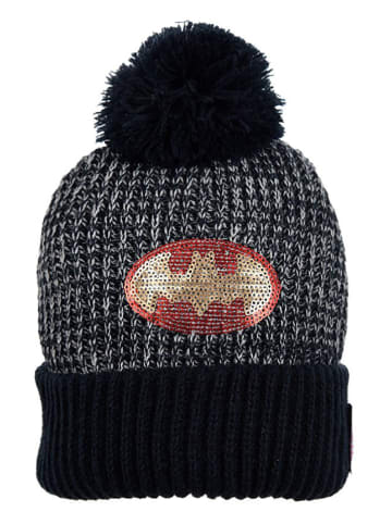 Bommelmütze "Batman" in Schwarz