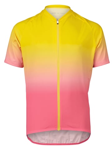 Fietsshirt "XC" geel/roze