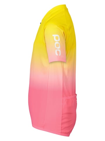 Fietsshirt "XC" geel/roze