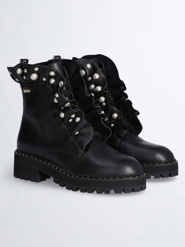Leder-Boots in Schwarz