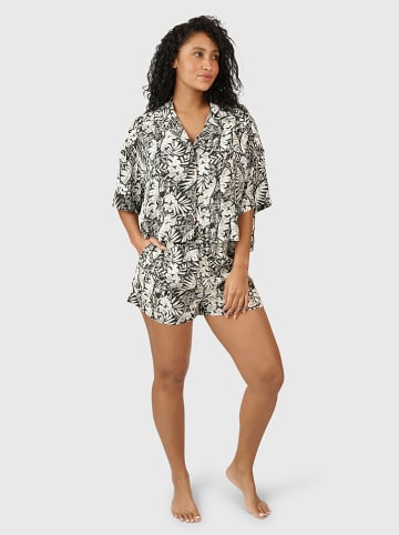 Blouse "Rilee-Hawai" wit/zwart