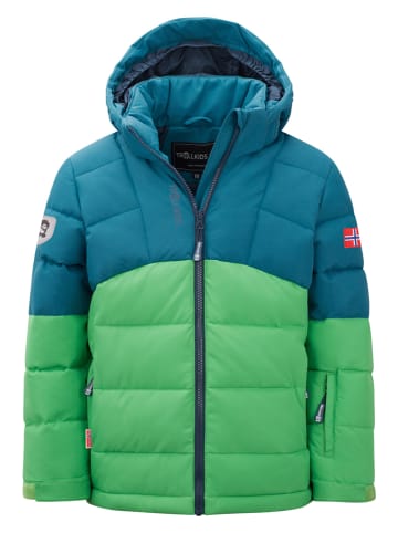 Winterjacke "Gryllefjord" in Grün/ Blau