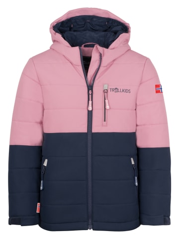 Kurtka narciarska "Hemsedal" w kolorze granatowo-jasnoróżowym