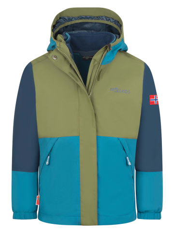 3in1-Funktionsjacke "Kjerag" in Khaki/ Blau