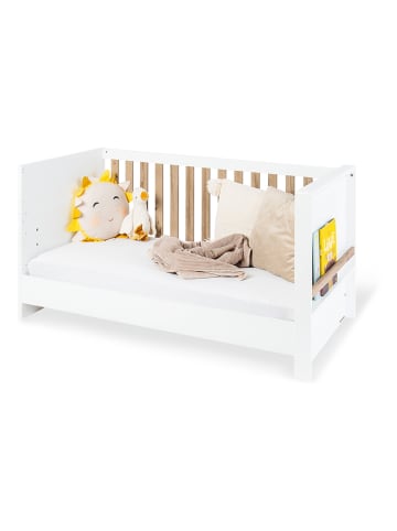 Kinderbett "Lova" in Weiß/ Beige - (L)150 x (B)79 x (H)81 cm