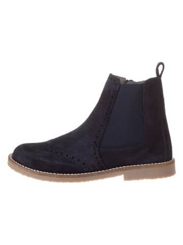 Leren chelseaboots donkerblauw