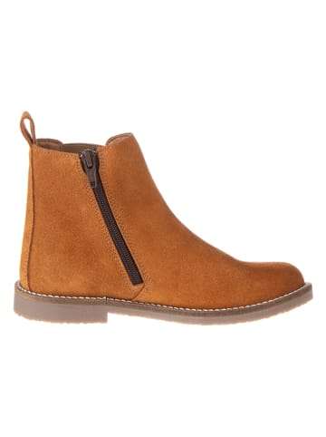 Leder-Chelsea-Boots in Hellbraun