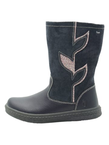 Leder-Boots in Dunkelblau