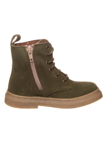 Leder-Boots in Khaki