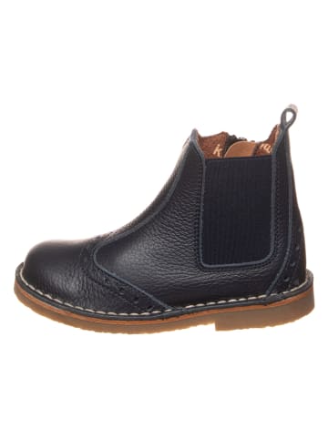 Leder-Boots in Dunkelblau