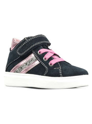Skórzane sneakersy "Alessa" w kolorze granatowym