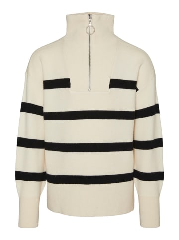 Pullover in Creme/ Schwarz