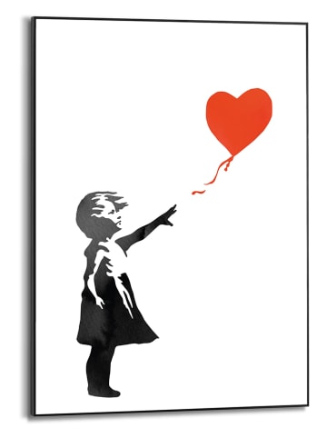 Ingelijste kunstdruk "Girl with red balloon" - (B)40 x (H)50 cm