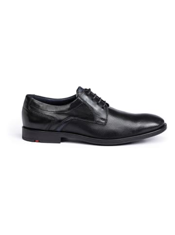 Leder-Schnürschuhe "Lance" in Schwarz