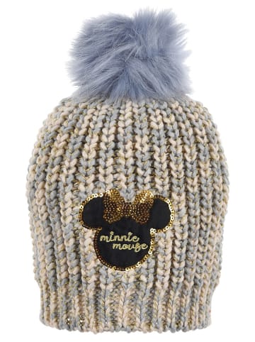 Muts met pompon "Minnie" grijs