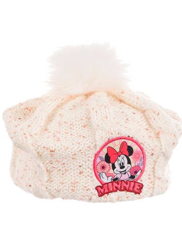 Bommelmütze "Minnie" in Weiß