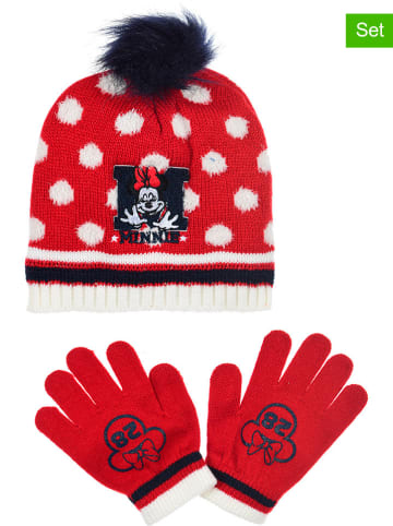 2tlg. Winteraccessoires-Set "Minnie" in Rot