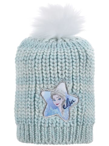 Bommelmütze "Frozen" in Hellblau