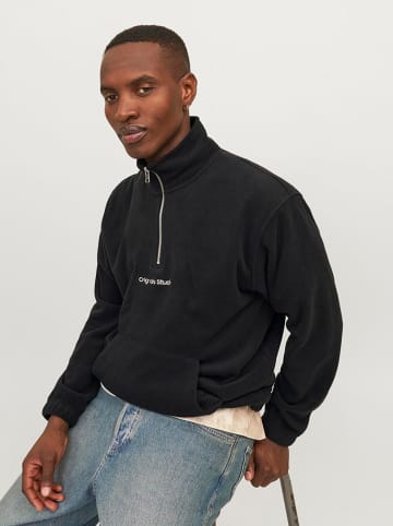 Fleecepullover in Schwarz