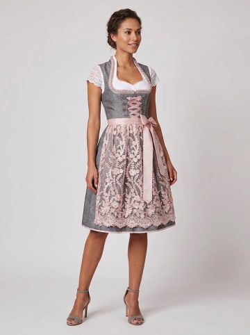 Dirndl "Marietta" in Dunkelblau/ Altrosa