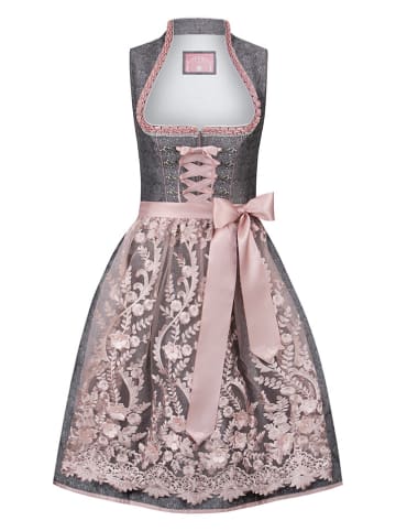 Dirndl "Marietta" in Dunkelblau/ Altrosa