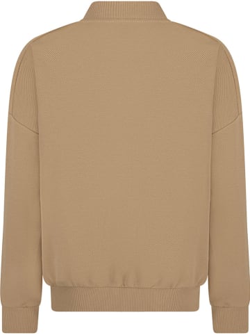 Sweatjacke in Hellbraun