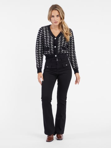 Cardigan in Schwarz/ Weiß