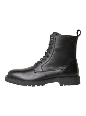 Leder-Boots "Trucker" in Schwarz