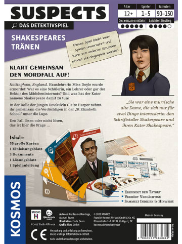 Kartenspiel "Suspects Shakespeares Tränen" - ab 12 Jahren