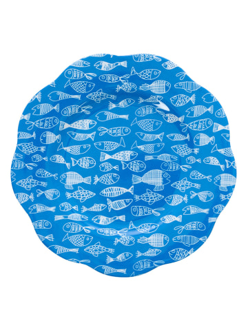Speiseteller "Crazy Fish" in Blau - Ø 26 cm