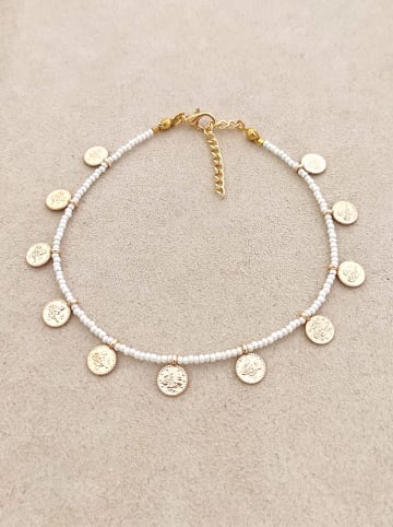 Vergulde enkelketting met sierelementen