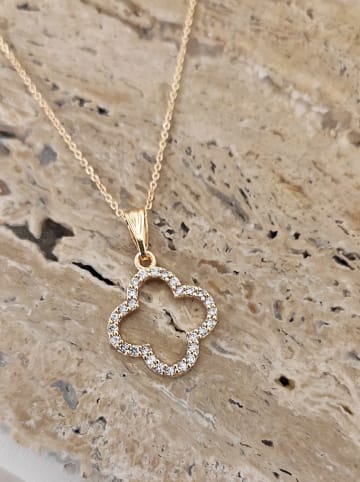 Vergulde ketting met zirkonia