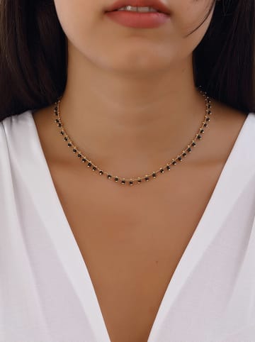 Vergulde ketting met kristallen