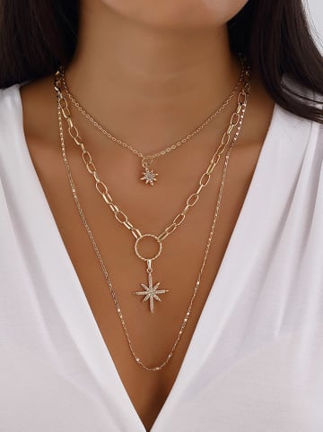 Vergulde ketting met zirkonia