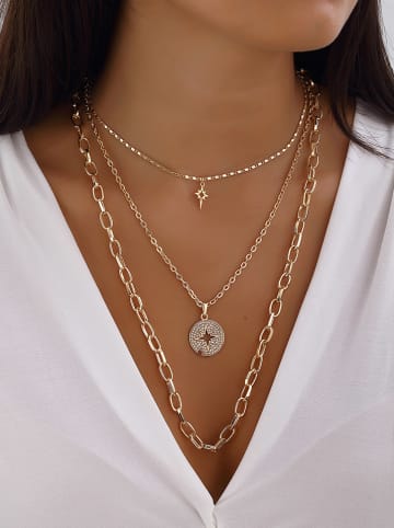 Vergulde ketting met zirkonia