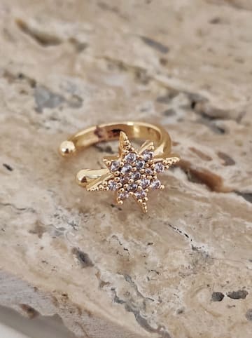 Vergulde earcuffs met zirkonia