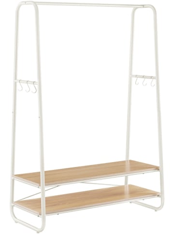 Kleiderständer in Weiß/ Hellbraun - (B)100 x (H)160 x (T)45 cm