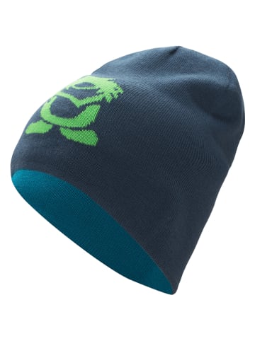 Omkeerbare beanie "Troll" donkerblauw/blauw