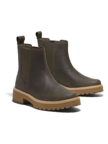 Skórzane sztyblety "Carnaby Cool" w kolorze khaki