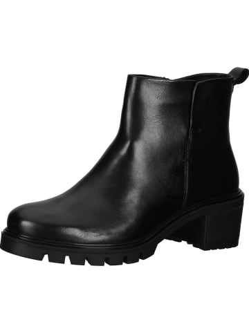 Leder-Stiefeletten in Schwarz