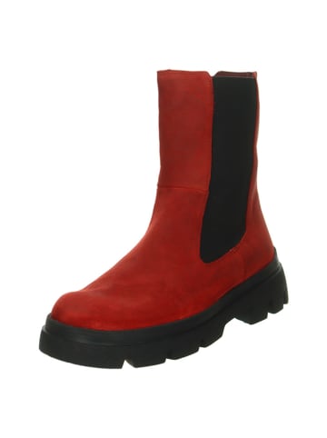 Leder-Chelsea-Boots in Rot