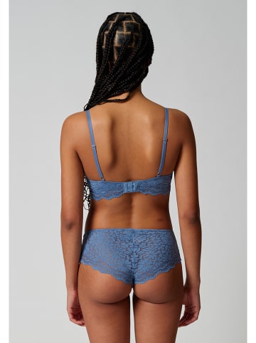 Beugelloze beha blauw