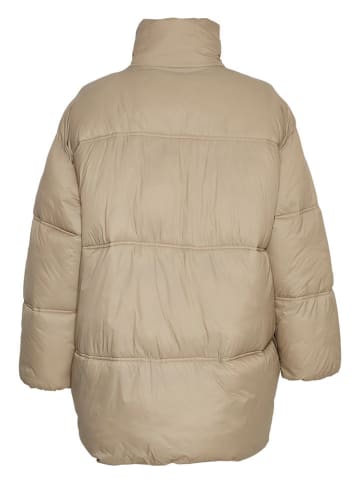 Doorgestikte jas "Diona" beige